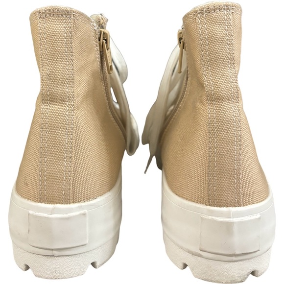Sincerely Jules VESPA High Top Lug Sole Platform Sneakers Natural Size 10 M - Picture 9 of 9